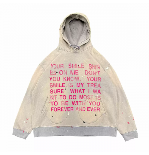 Simple font American retro do old trash street art fun dirty dyed Goth hoodie Simple font American retro do old trash street art fun dirty dyed Goth hoodie
