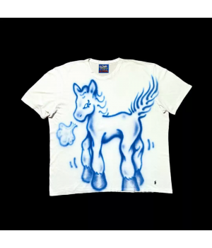 Prism PRISM cute flabby pony age loss shirt vintage age loss treasure flabby short-sleeved T-shirt