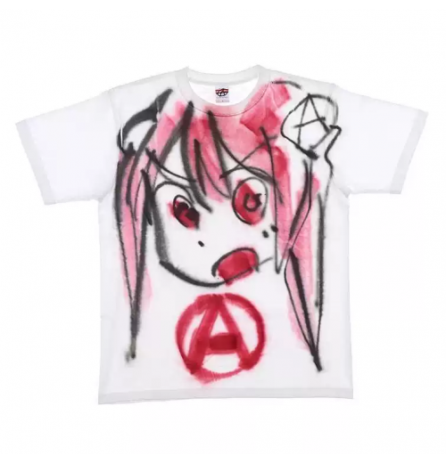 Prism Graffiti spray painting small cartoon short-sleeved T-shirt Prism Graffiti spray painting small cartoon short-sleeved T-shirt